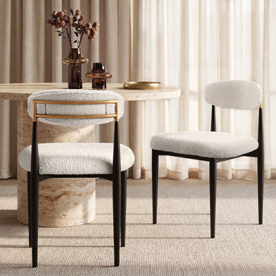 Chaises de salle à manger rembourrées Boucle