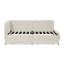 Canapé-lit polyvalent avec tiroirs de rangement, design moderne et revêtement en velours confortable pour les petits espaces