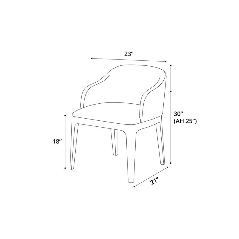 Wooster Upholstered Dining Chair, Vintage Khaki