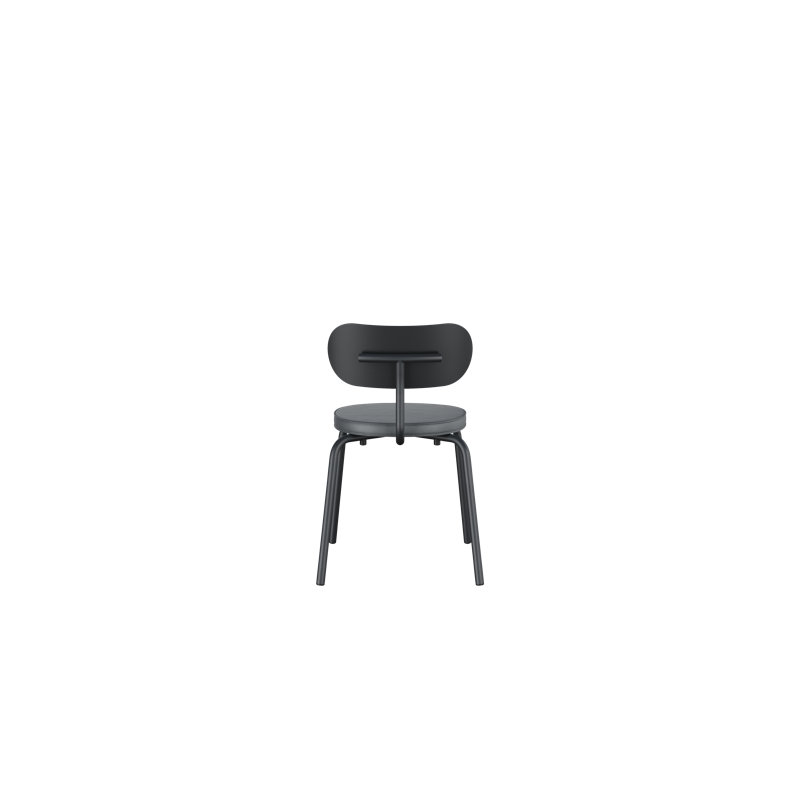 Chaise d'appoint en métal Khylia, Siège gris / base noire