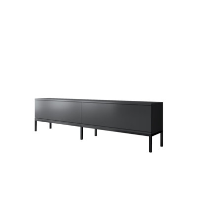 Modern TV Stand with Metal Legs, Anthracite & Black, 70.9 x 18.5 x 11.8 inches | 100% Melamine Coated Particle Board, Thickness: 0.7 inches | Stylish & Durable Design for Living Room Entertainment Center