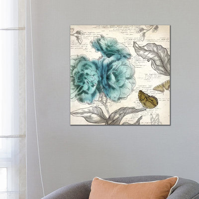 Blooming Teal II by Aimee Wilson - Wrapped Canvas Print