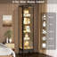 Vitrine 63 po en verre trempé avec tablettes réglables, éclairage RVB, verrouillable-9749762