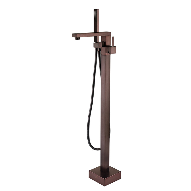 Metal Freestanding Bathtub Faucet With Hand Shower - Classy, Oil-Rubbed Bronze Tub Metal, Bathroom Enhancement