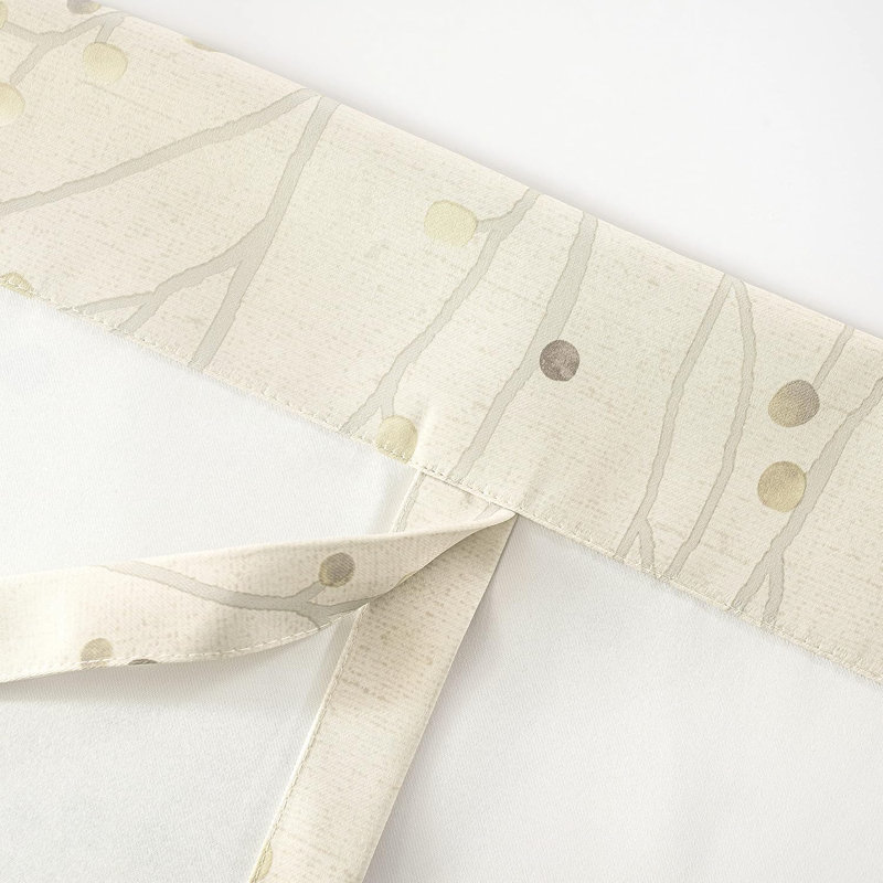 Panneau de rideau simple obscurcissant et isolant à pois Harper, Beige