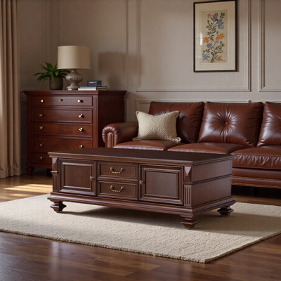 Table basse avec rangement en érable American Style