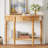 Farmhouse Half Moon Console Table With Drawer & Shelf-1711757161