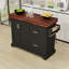 Îlot de cuisine roulant avec 2 tiroirs, supports et armoires-128976006