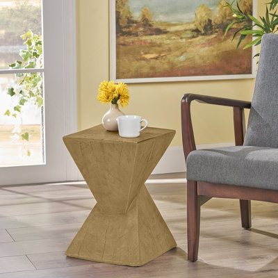 Table d'appoint MGO avec finition naturelle légère, durable et élégante pour une utilisation intérieure et extérieure