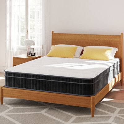 Firm Mattress Hybrid Mattress In A Box With Gel Memory Foam, Pocket Innerspring, Pressure Relief, Motion Isolation, Non-Fiberglass by Alwyn Home
