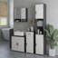 Migneco Bathroom Vanity Unit, Under Sink Cabinet with Shelf, Light Grey