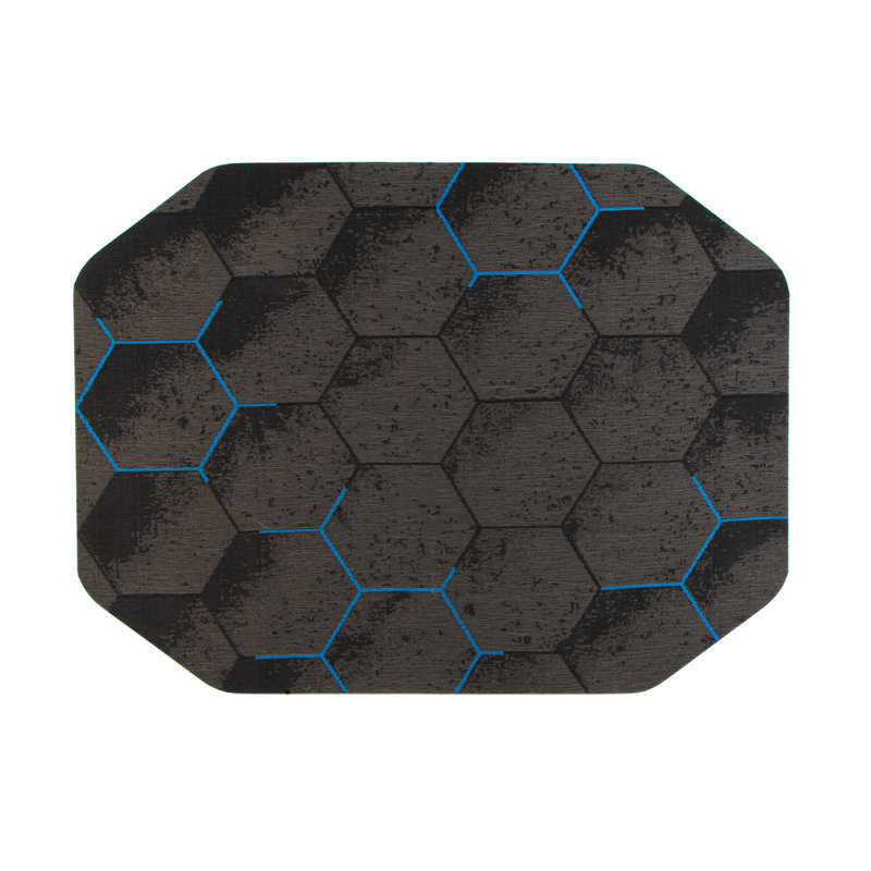 Tapis de chaise de jeu Kaleidoscope, Bleu