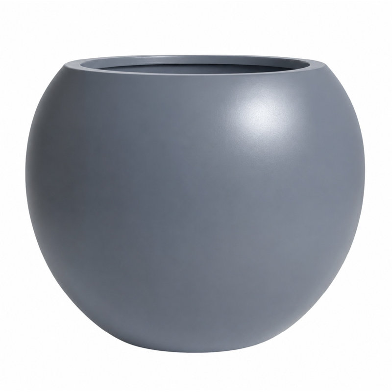 Pot à fleurs Kobe Nest intérieur / extérieur Fiberstone Globe de Kute - gris foncé P 20 po (ouverture 13,5 po), Toile grise