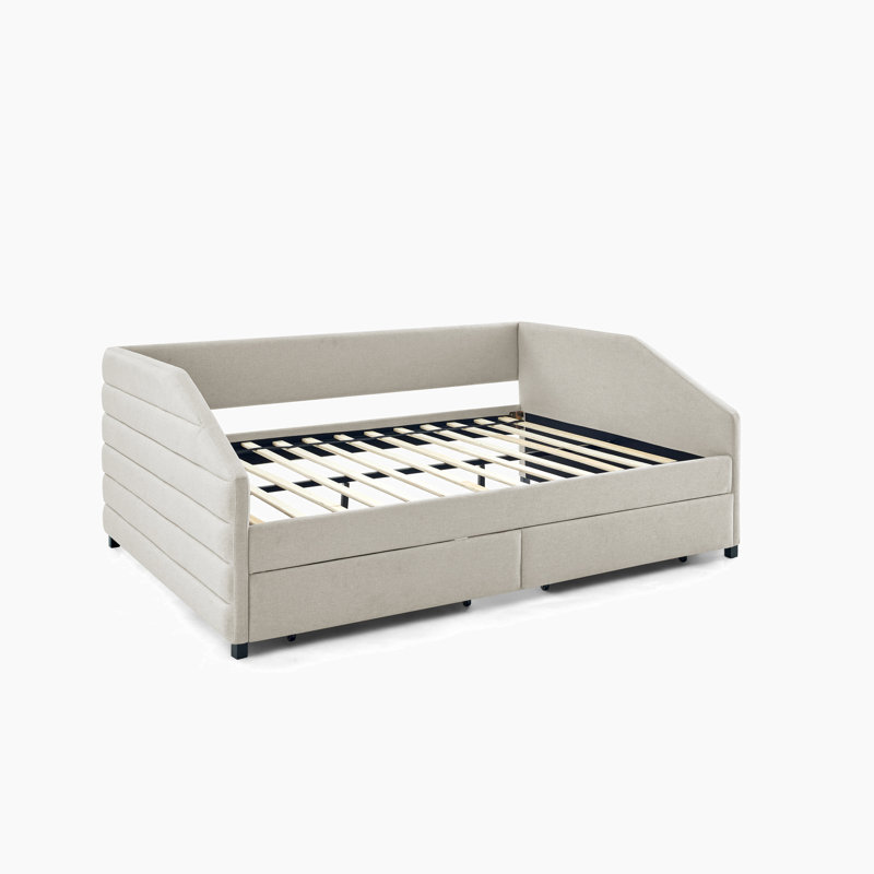 Eslet Upholstered Daybed, Queen, Beige