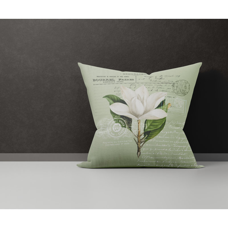 Housse de coussin en coton Aurelie, L 15 po x H 15 po, Chartreuse
