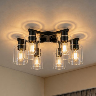 18.9''(W) 5 - Light Flush Mount Chandelier Ceiling Light