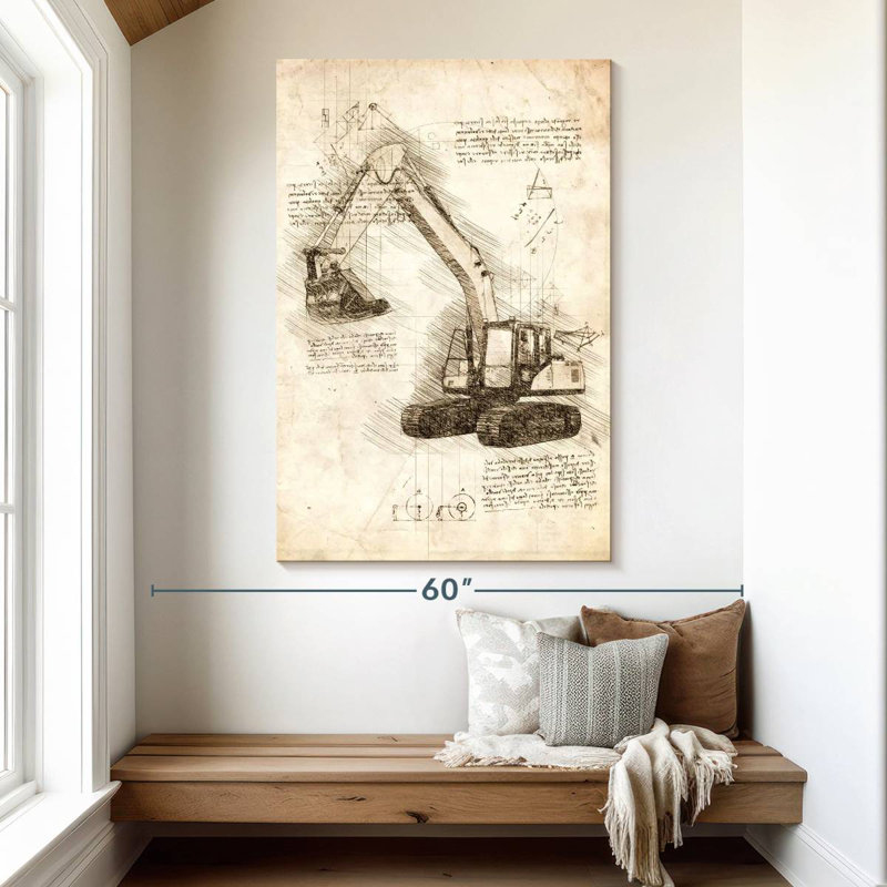 Mehar Excavator, 51" H x 34" W