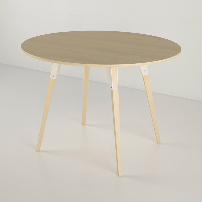 Table de salle à manger Clarke, Blanc / érable, Érable, H 30 po x L 46 po x l 40 po