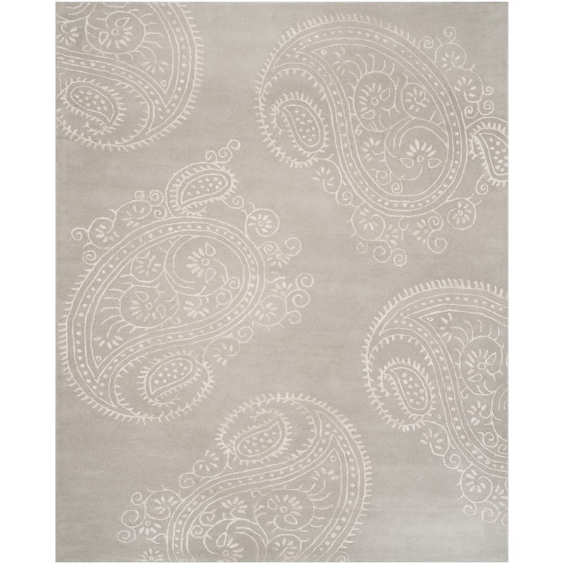 Tapis cachemire en laine et viscose Rudra, Rectangle 2 pi 6 po x 4 pi