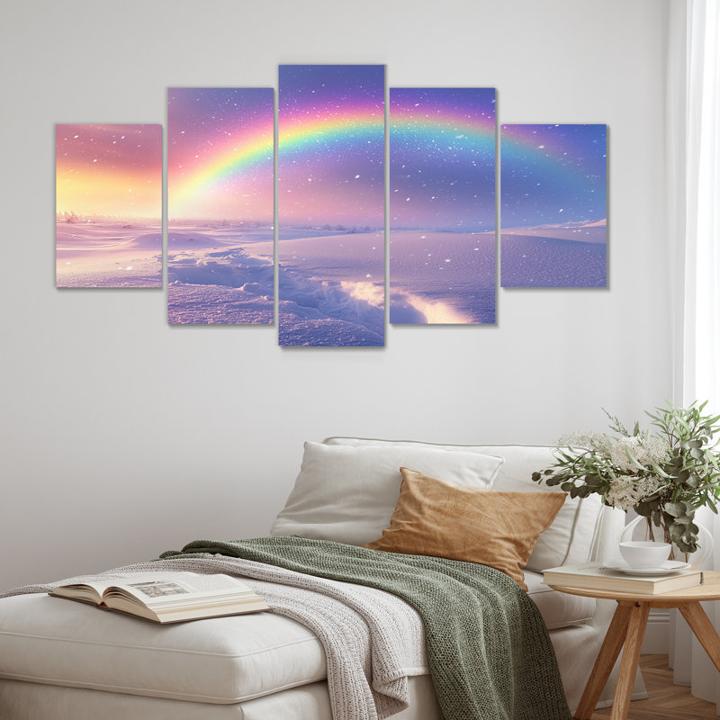 Crymble - art mural arc-en-ciel - ensemble d'art mural traditionnel Wa