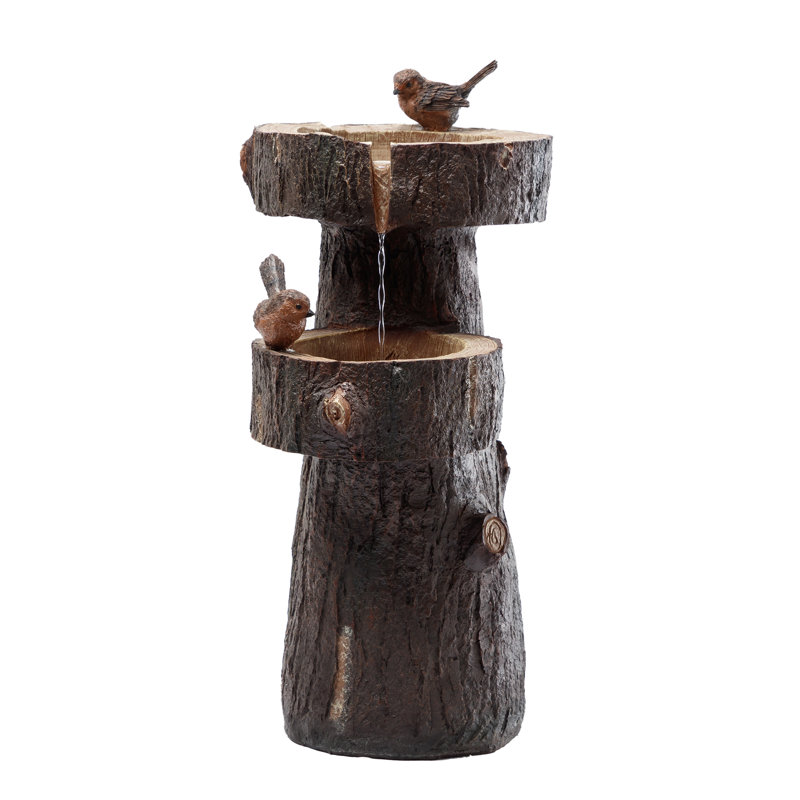 22.4" Tall Outdoor Water Fountain, Water Fountain With Led Lights, For Yard Décor