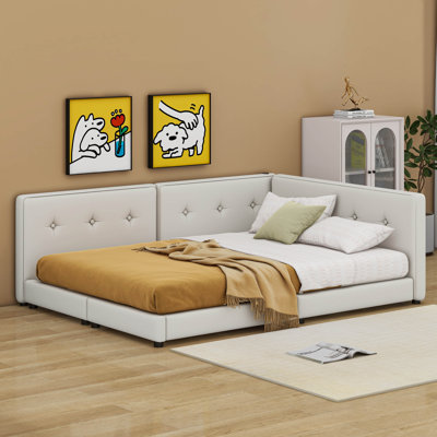 Upholstered Platform Bed with USB Ports