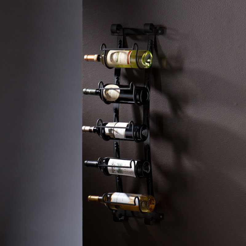Aive Wall Mounted Wine Bottle Rack in Black