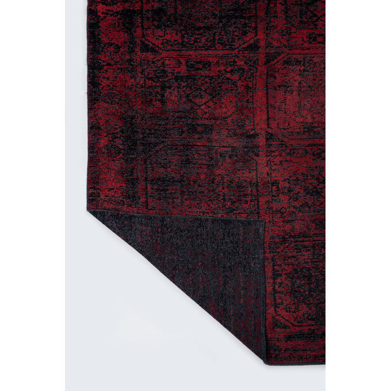 Rapture Black/Red Oriental Luxury Area Rug, Rectangle 7'10" x 9'10"