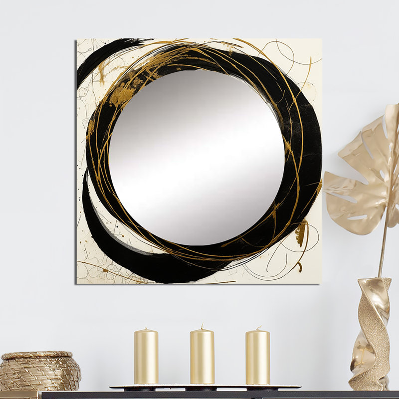 Iya - Abstract Square Mirror For Wall Art Decor, 36" x 36"