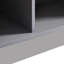 Vitrine autoportante 60,6 po avec 2 tiroirs de rangement, portes en verre et éclairage DEL pour espaces de vie modernes - gris