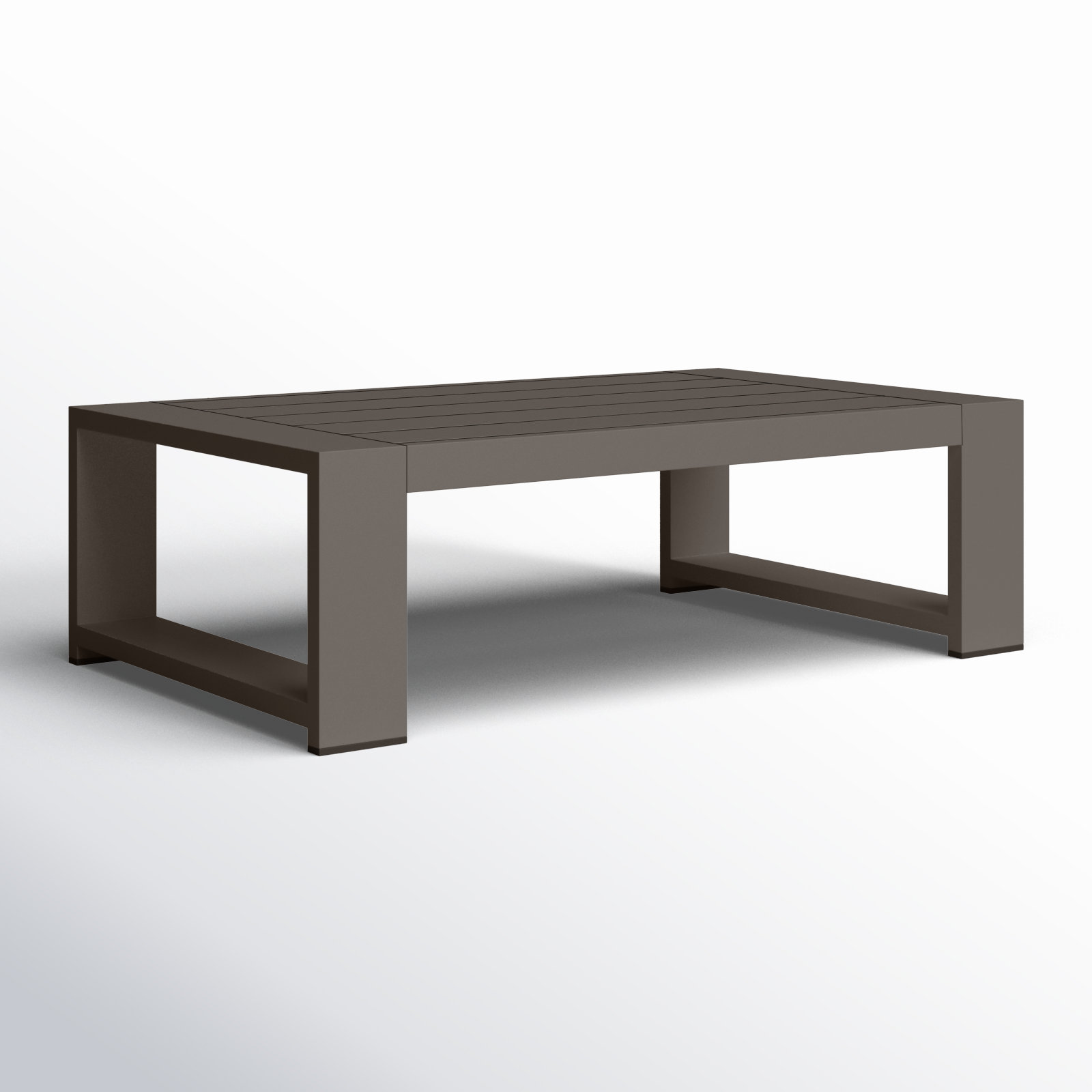 Hoyt 47.25” Outdoor Aluminum Coffee Table, Bronze