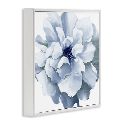 «Blue Radiant Bloom», art giclée sur toile blanche par Withaar