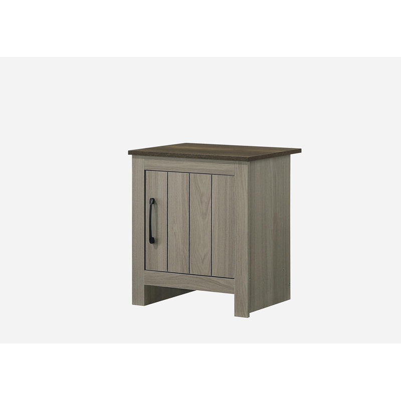 Table de bout, table d'appoint et table de chevet en chêne gris de 16 po Nyla