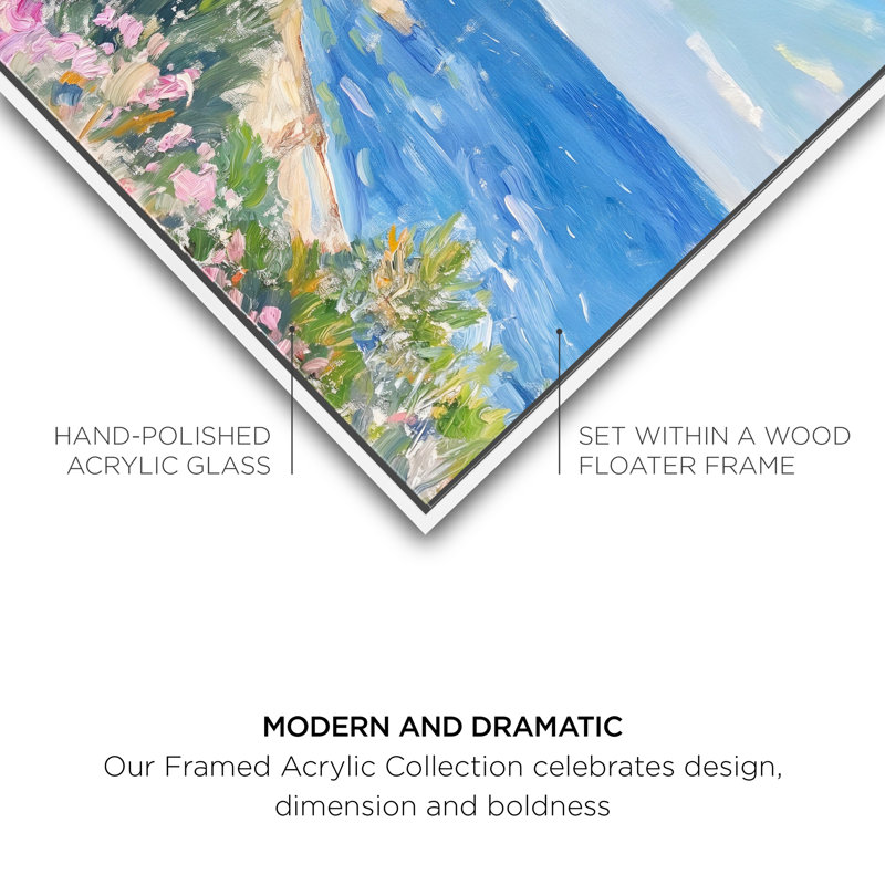 Henri Matisse Interpreted Town III High-Gloss Frameless Acrylic Glass Wall Art Nautical & Beach Print by Oliver Gal, Ready to Hang, 20 x 16