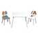 Ragnar Kids 3 Piece Square Play Or Activity Table and Chair Set
