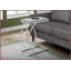 Table basse moderne en forme de C en stratifié gris aspect ciment moderne