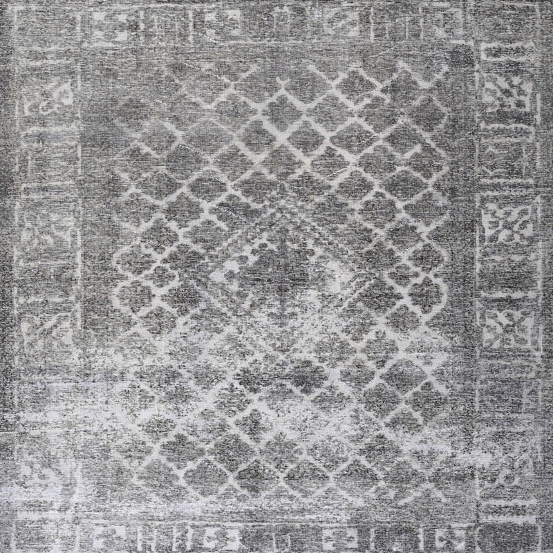 Tapis 100% traditionnel lavable à la machine 3367, Carré 6 pi