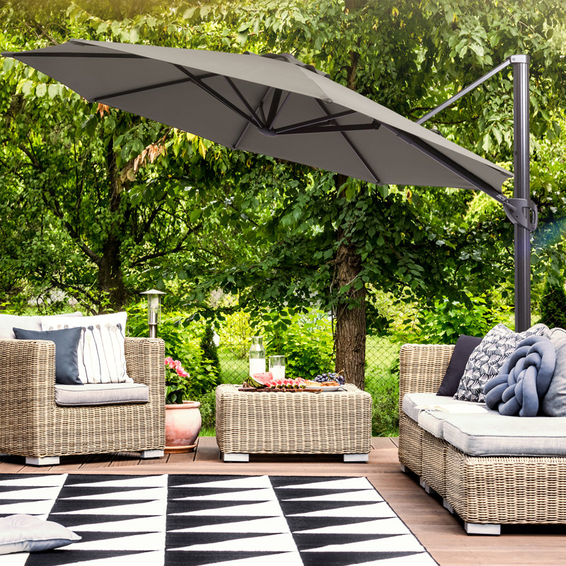 Parasol suspendu 11 pi Urbanna, gris