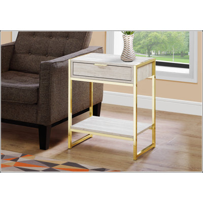 Stylish Accent Table With Storage Drawer For Living Room And Bedroom, Combining Modern Design And Practical Functionality.