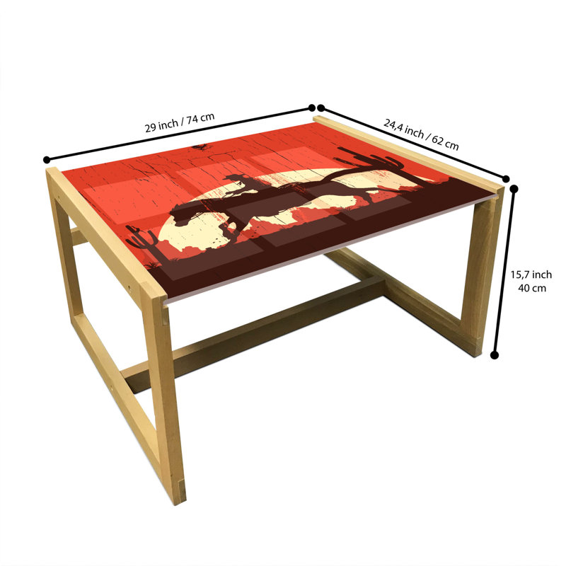 Jaden-James Trestle Coffee Table, 40cm H x 74cm W x 62cm D