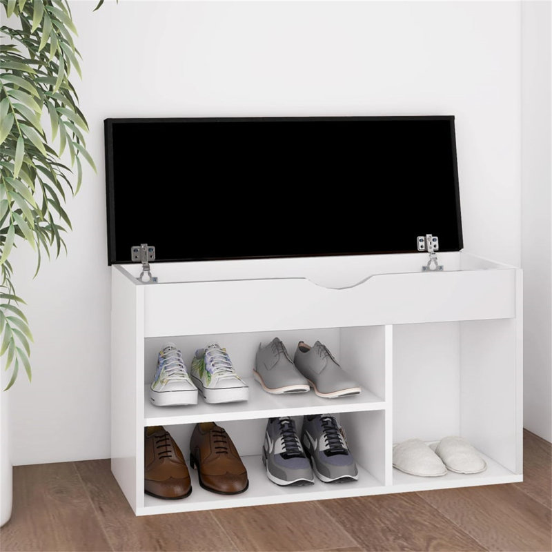 Annalese 5 Pair Shoe Storage Cabinet, White