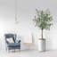 Arbre artificiel dans un pot de fleurs moderne, faux arbre en soie d'eucalyptus (décoration en pot et arbre)