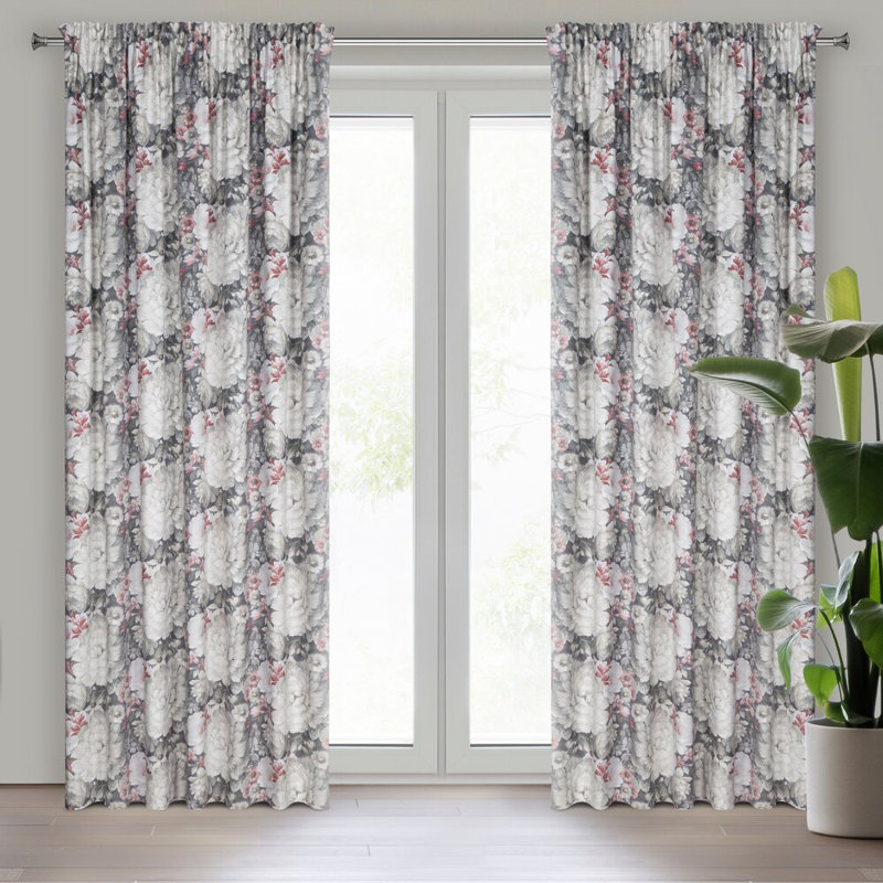 Lucia Blackout Curtain Single Panel, Pink