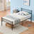 Twin-XL Metal Platform Bed Frame with Headboard & Footboard 12.2" Under Bed Storage, No Box Spring Needed Sturdy Noise-Free Support, Elegant Heart Design, Black-488036537