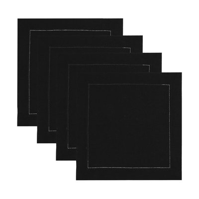100% Pure Linen Hemstitch Square Placemats - Classic Hemstitch