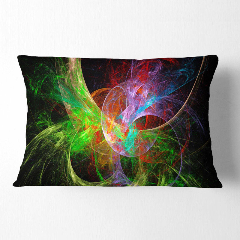 Conception multicolore fractale abstraite - coussin décoratif imprimé abstrait