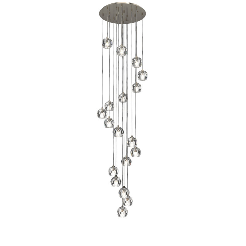 Perao 18 - Light Cluster Pendant, Brushed Nickel