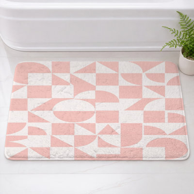 Tapis de bain à motif géométrique