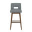 Tabouret pivotant à dossier clé en bois et tissu d'ameublement-1707959026