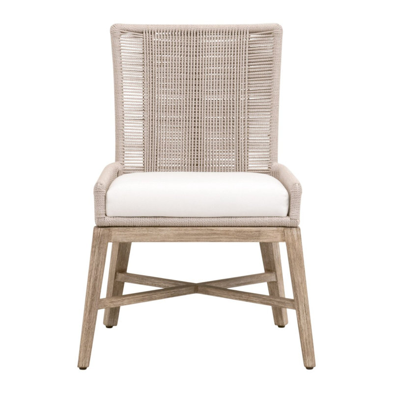 Chaise de salle à manger rembourrée en tissu Overlay (ensemble de 2)
